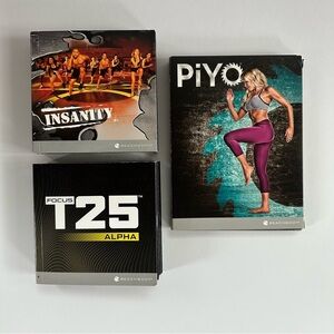 Beachbody DVD Set Multiple. PIYO Insanity T25. Missing one disc.